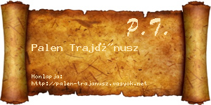 Palen Trajánusz névjegykártya